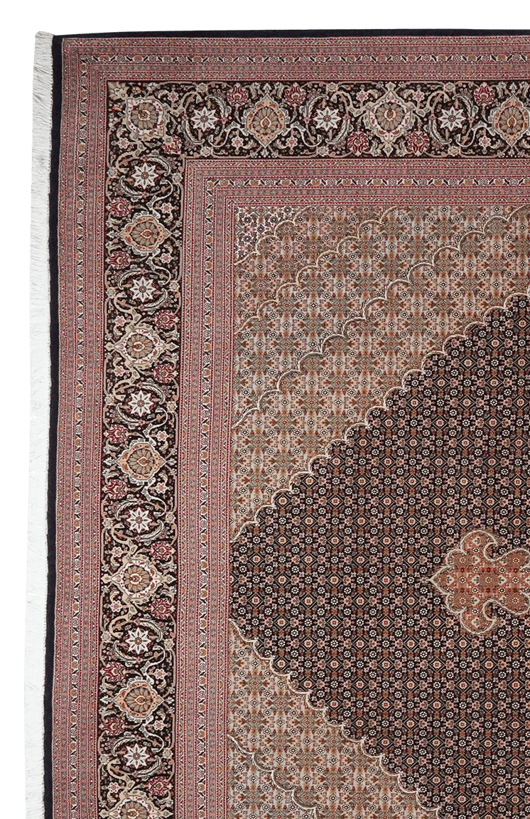 Tabriz 50 Raj · Handgeknüpft – Blau, 355x251 cm