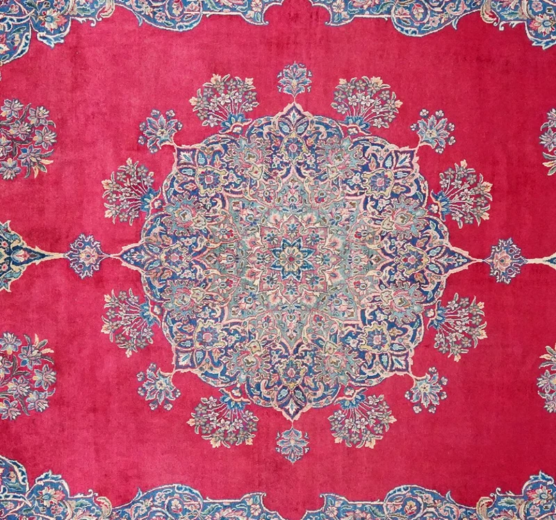 Kirman · Handgeknüpft – Rot, 359x250 cm