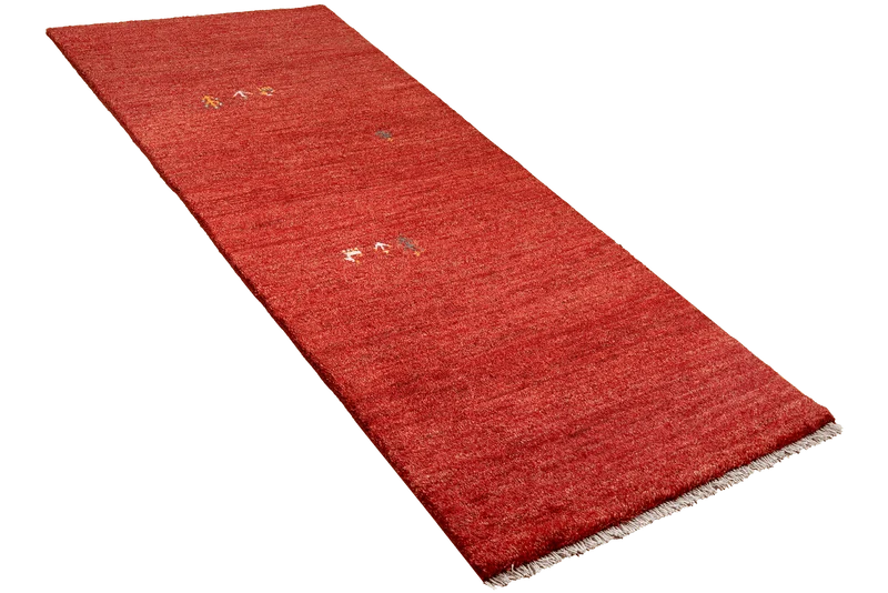 Gabbeh · Handgeknüpft – Rot, 222x82 cm