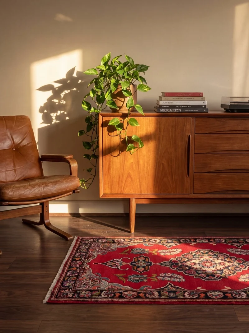Kashan · Handgeknüpft – Rot, 127x66 cm