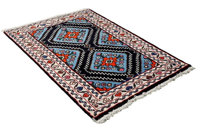 Hamadan · Handgeknüpft – Blau, 94x57 cm