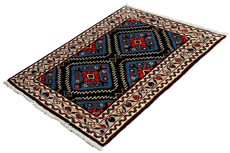 Hamadan · Handgeknüpft – Blau, 94x57 cm