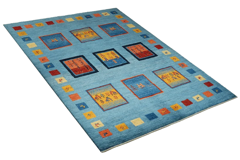 Rizbaf · Handgeknüpft – Blau, 204x150 cm