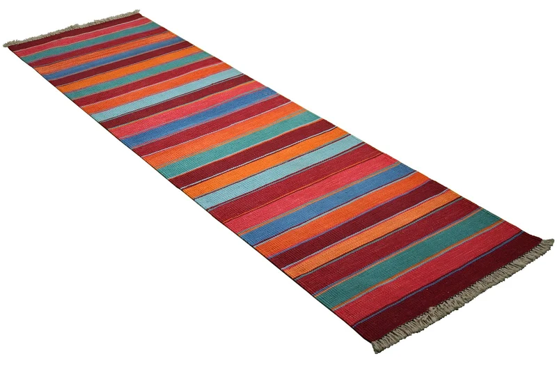Kelim Gashgai · Handgewebt – Bunt, 213x62 cm