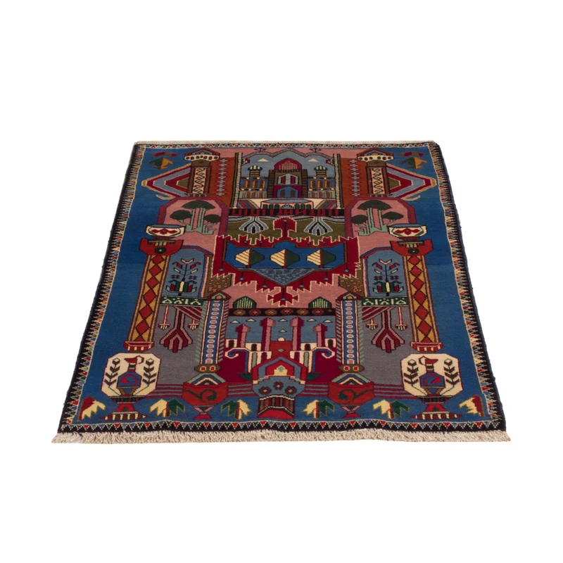 Belutsch Teppich - 90 x 140 cm - blau