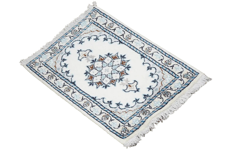 Nain 12La · Handgeknüpft – Beige, 60x39 cm