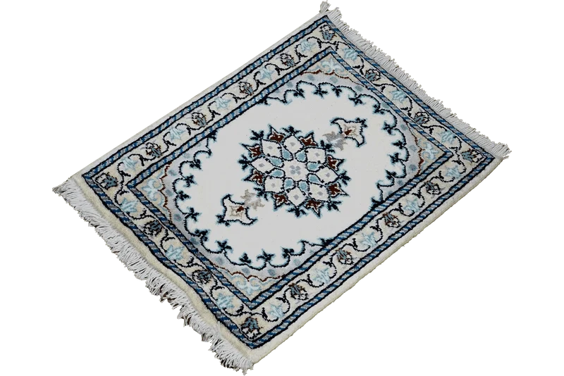 Nain 12La · Handgeknüpft – Beige, 60x39 cm