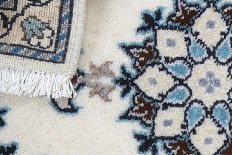 Nain 12La · Handgeknüpft – Beige, 60x39 cm