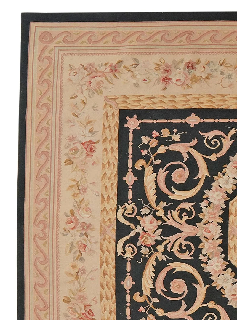 Aubusson · Handgeknüpft – Schwarz, 311x236 cm