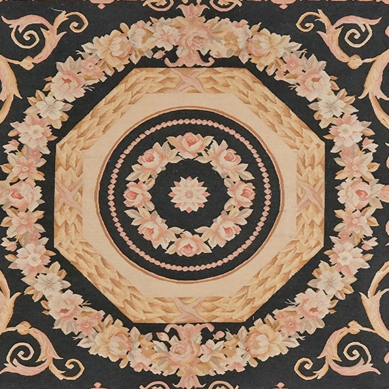 Aubusson · Handgeknüpft – Schwarz, 311x236 cm