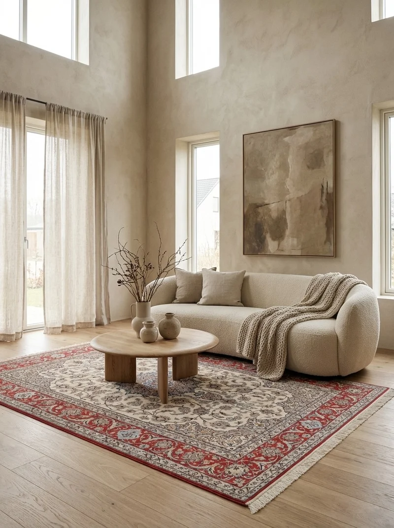 Isfahan · Handgeknüpft – Beige, 202x132 cm