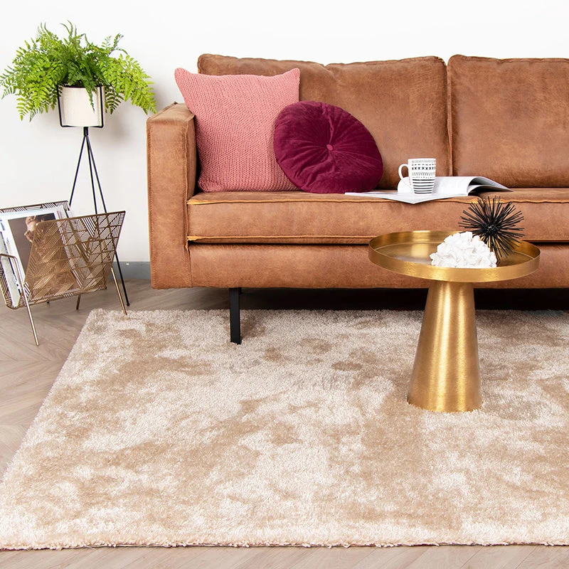 Hochflor Teppich - Glazy Beige Creme