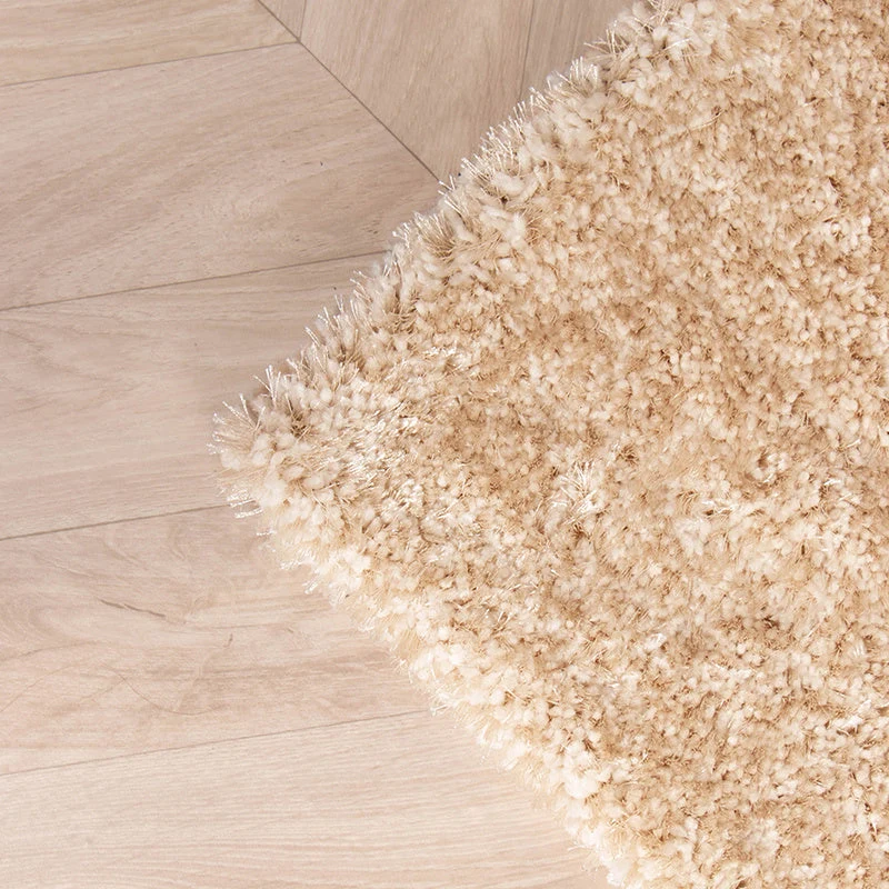 Hochflor Teppich - Glazy Beige Creme