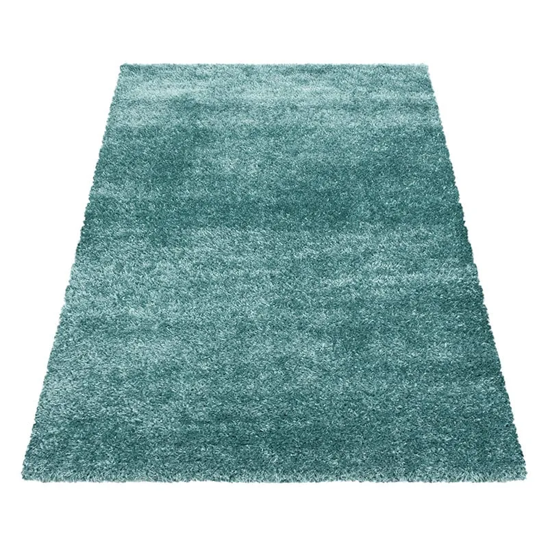 Hochflor Teppich - Blushy Türkis