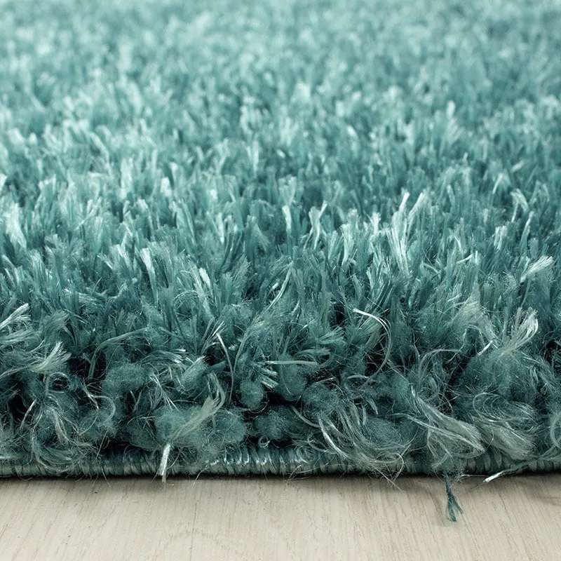 Hochflor Teppich - Blushy Türkis
