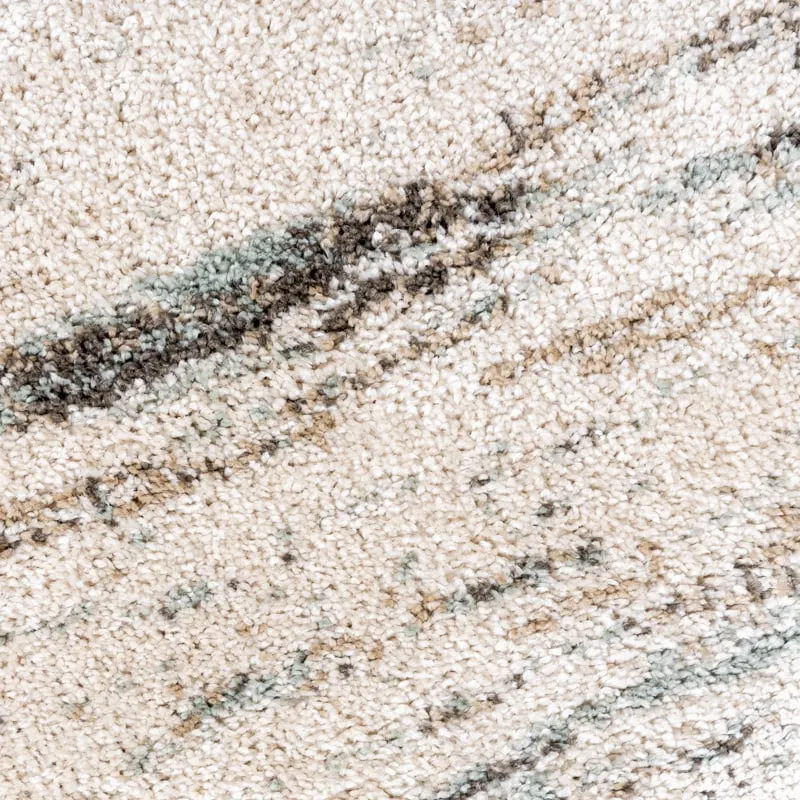 Hochflor Teppich - Blend Creme Blau