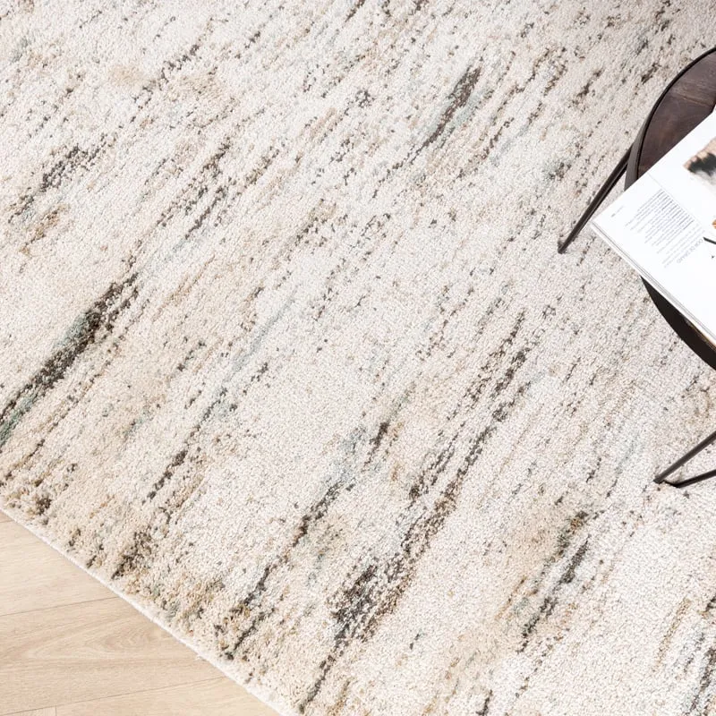 Hochflor Teppich - Blend Creme Blau