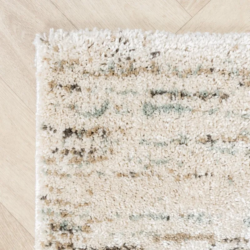 Hochflor Teppich - Blend Creme Blau