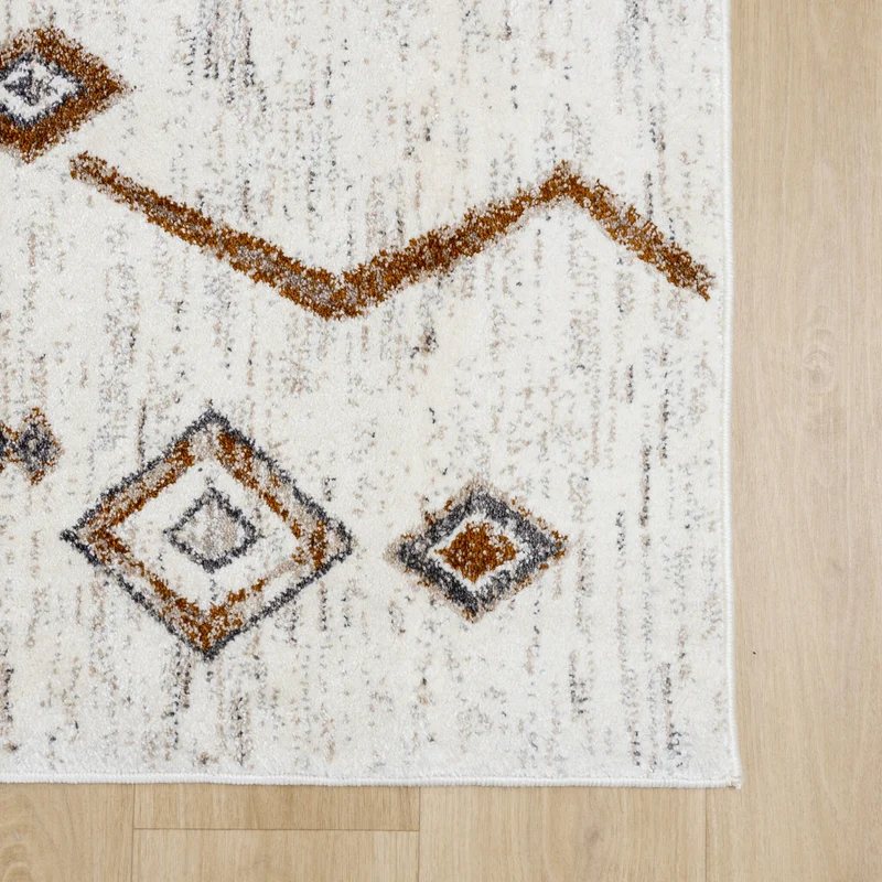 Hochflor Teppich - Blend Aztec Creme Bunt