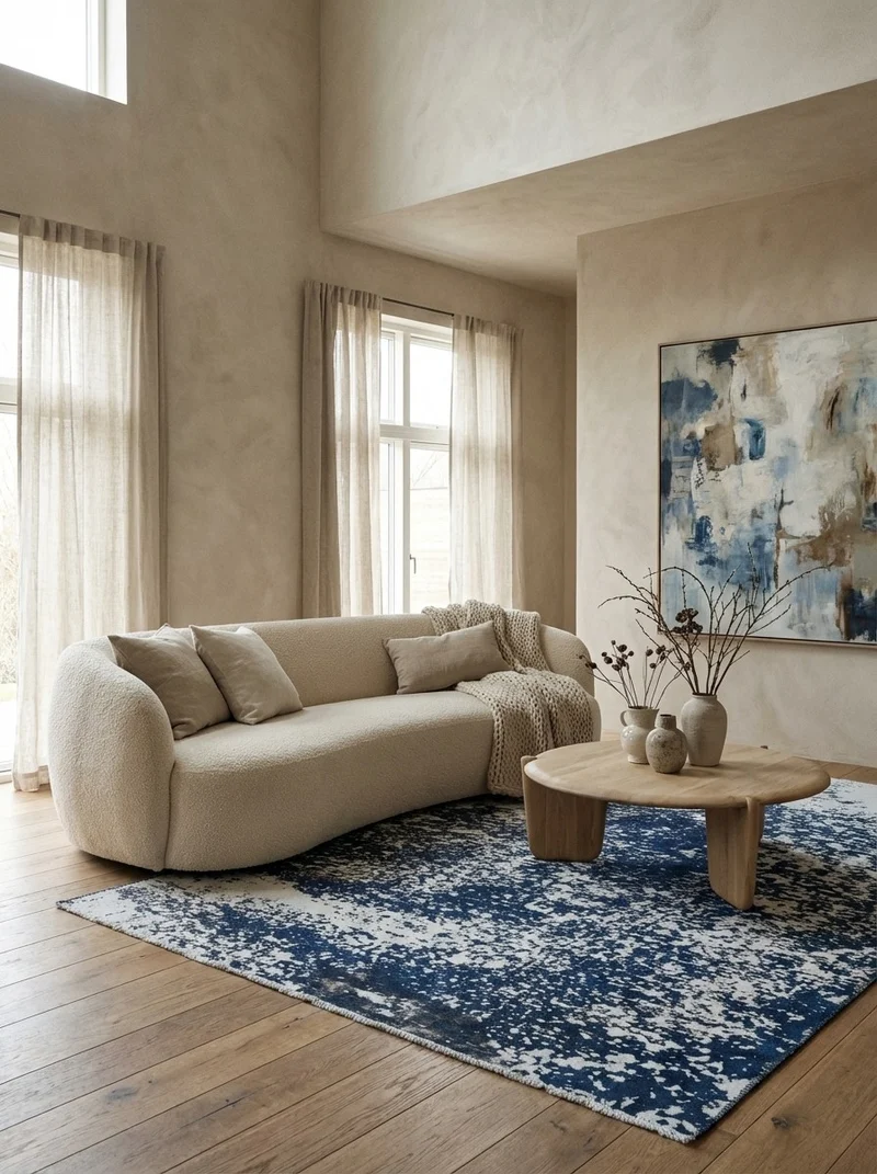 Vintage · Handgeknüpft – Blau, 240x119 cm