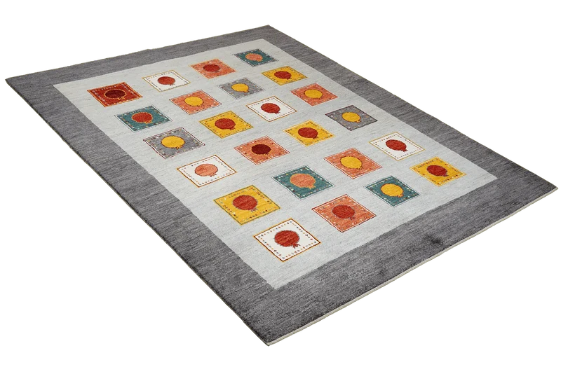 Rizbaf · Handgeknüpft – Grau, 232x178 cm