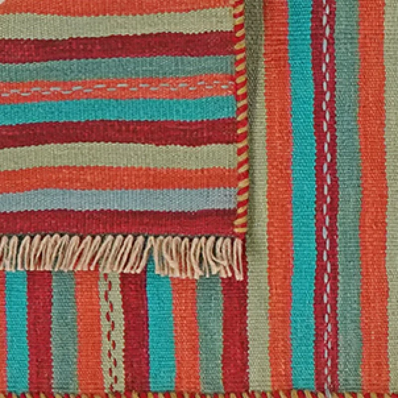 Kelim Gashgai · Handgewebt – Bunt, 195x63 cm