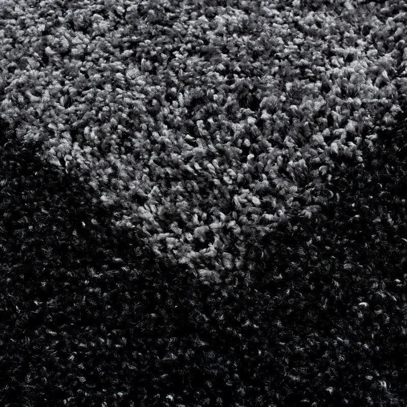 Hochflor Läufer - Edge Schwarz