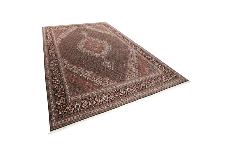 Tabriz 40 Raj · Handgeknüpft – Schwarz, 355x261 cm