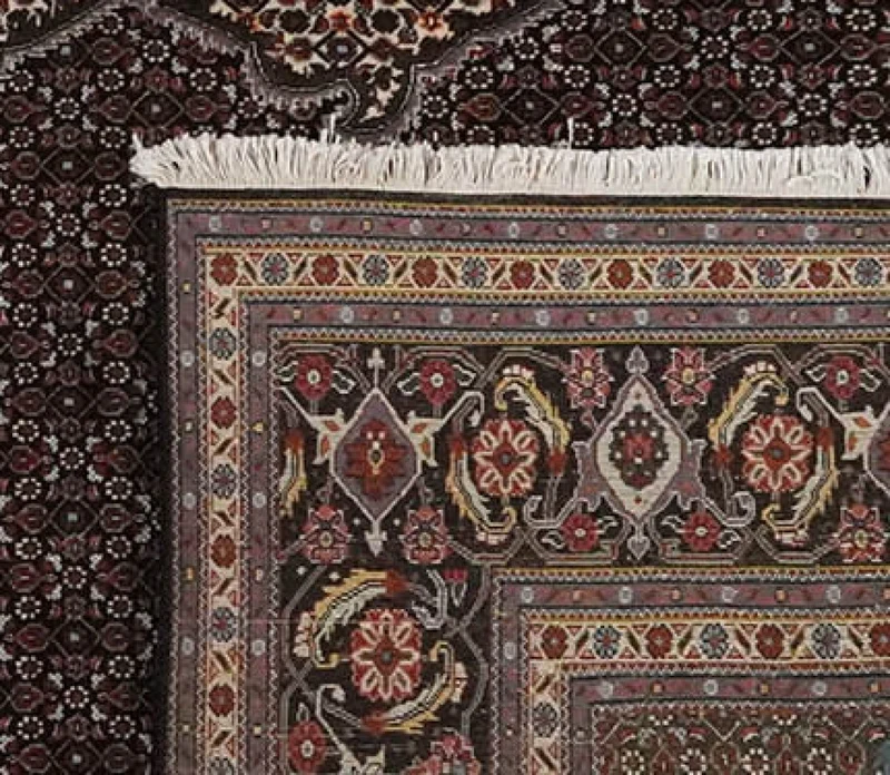 Tabriz 40 Raj · Handgeknüpft – Schwarz, 355x261 cm