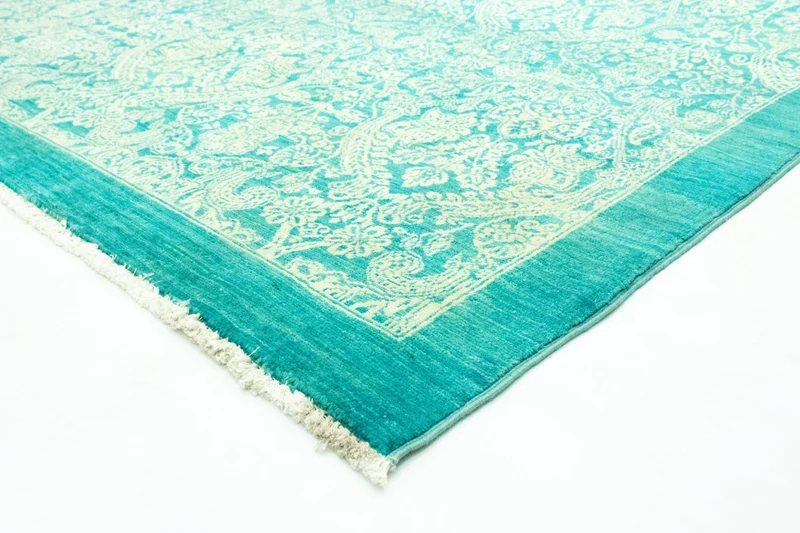 Ziegler Teppich - Modern 208 x 288 cm - seeblau