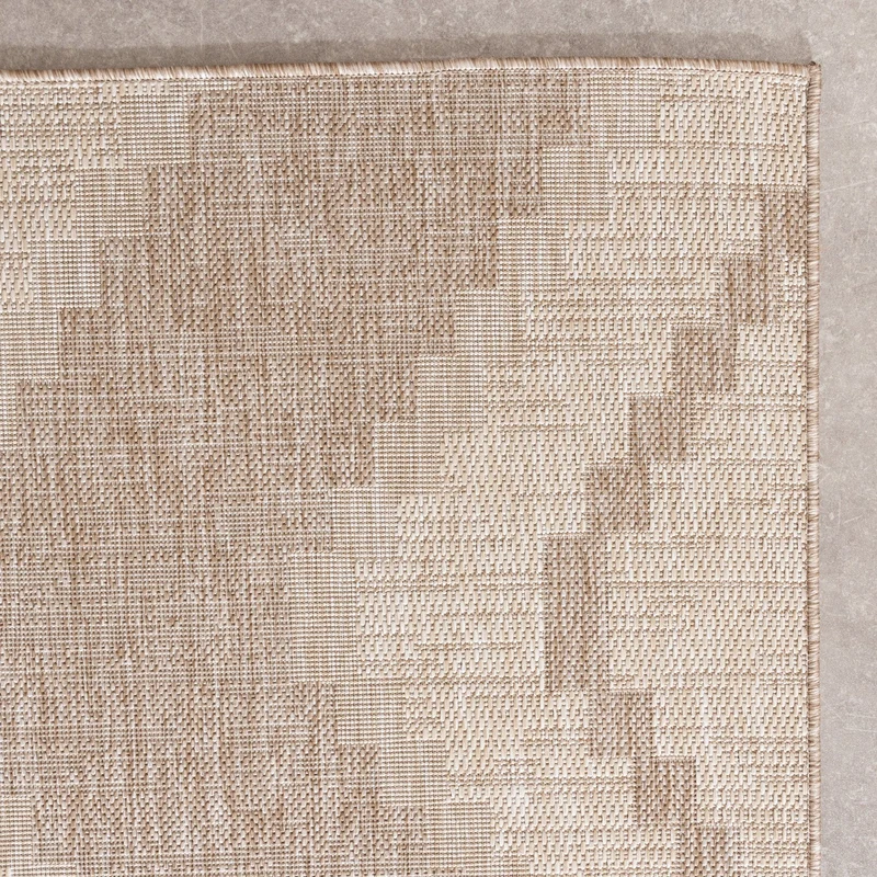 In- & Outdoor Jute Teppich - Atlas Diamond Braun Creme