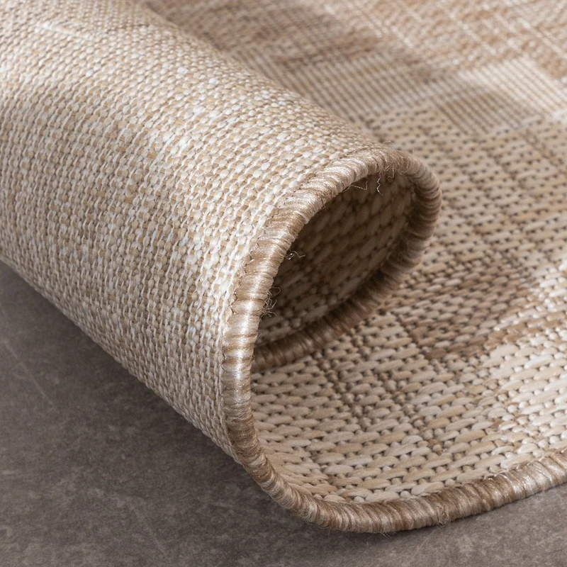 In- & Outdoor Jute Teppich - Atlas Diamond Braun Creme