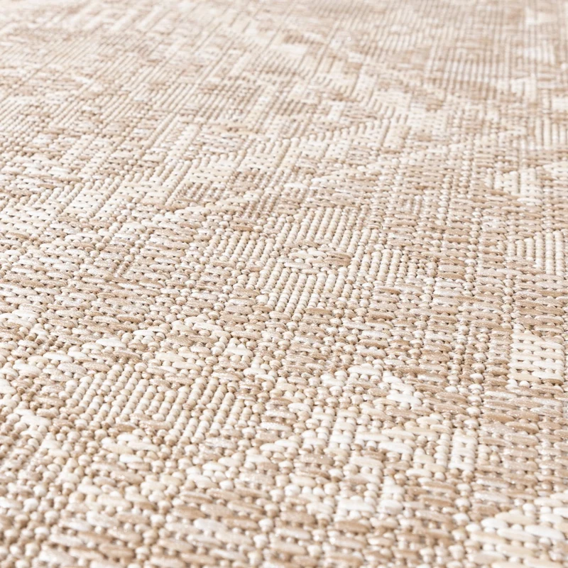 In- & Outdoor Jute Teppich - Atlas Aztec Braun Creme