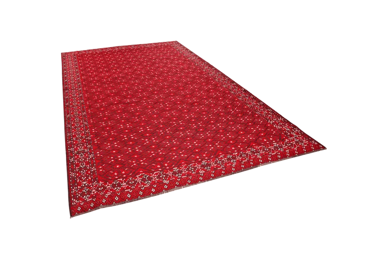 Kelim Turkman · Handgewebt – Rot, 323x223 cm