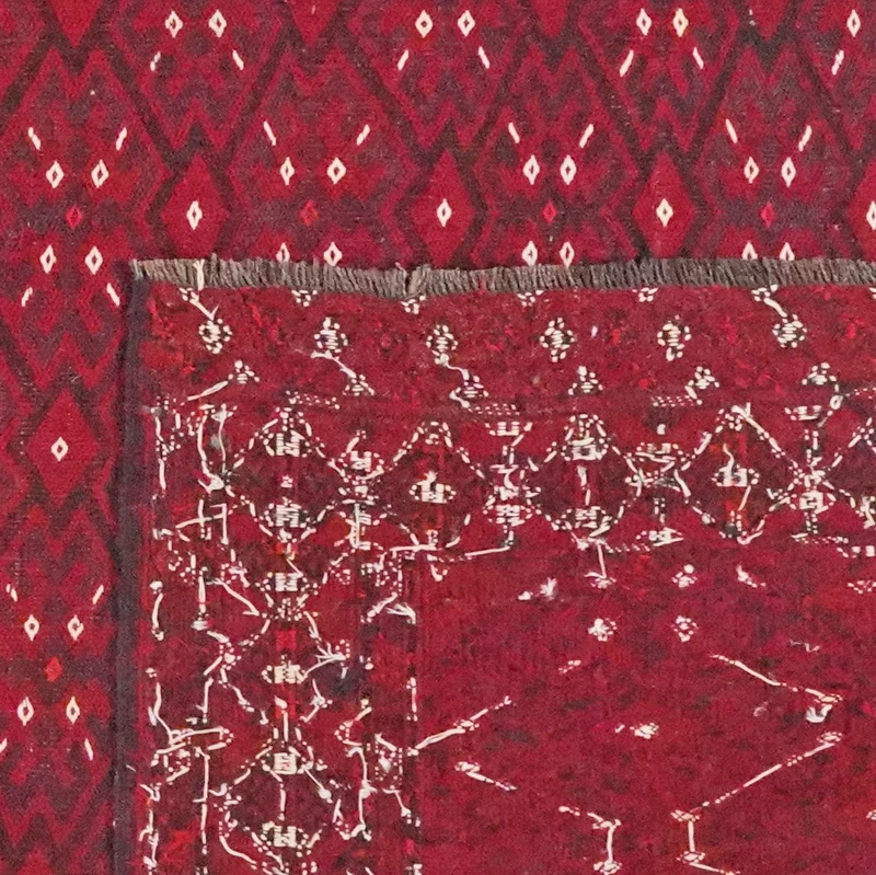 Kelim Turkman · Handgewebt – Rot, 323x223 cm