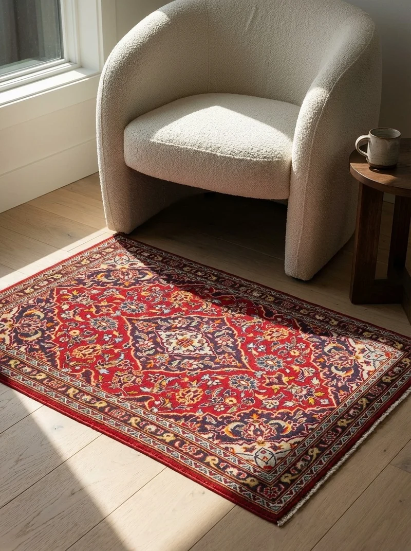 Kashan · Handgeknüpft – Rot, 67x95 cm