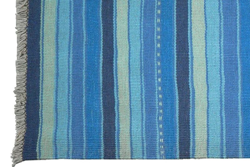 Kelim Gashgai · Handgewebt – Blau, 199x66 cm