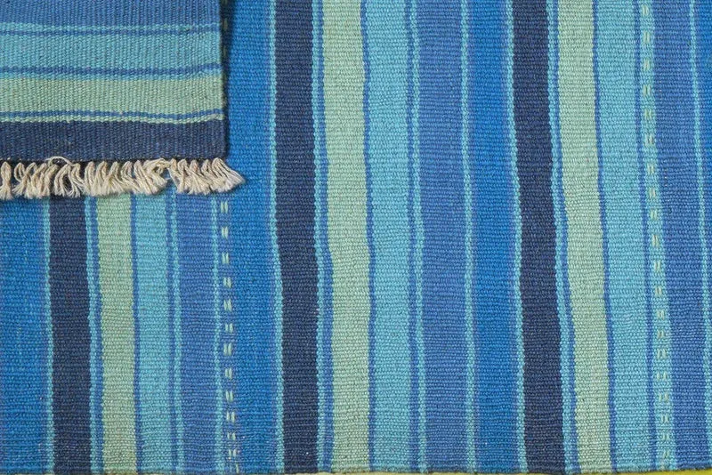 Kelim Gashgai · Handgewebt – Blau, 199x66 cm