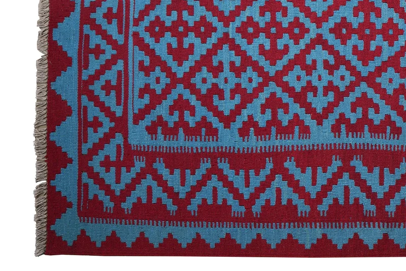 Kelim Gashgai · Handgewebt – Blau, 237x174 cm