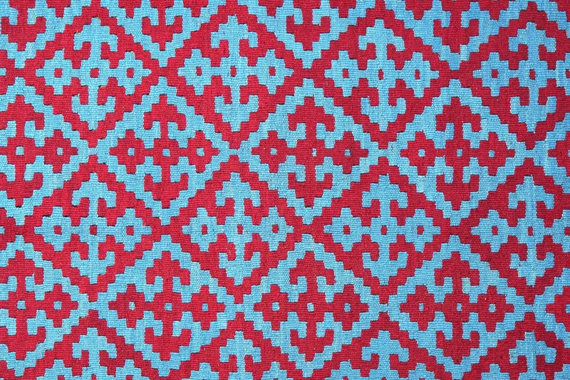 Kelim Gashgai · Handgewebt – Blau, 237x174 cm