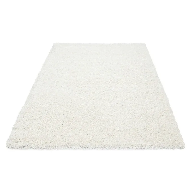 Hochflor Teppich - Life Creme Weiß