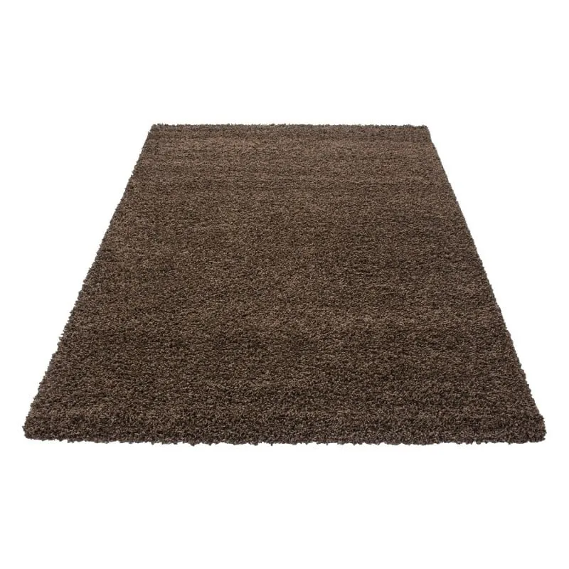Hochflor Teppich - Life Braun