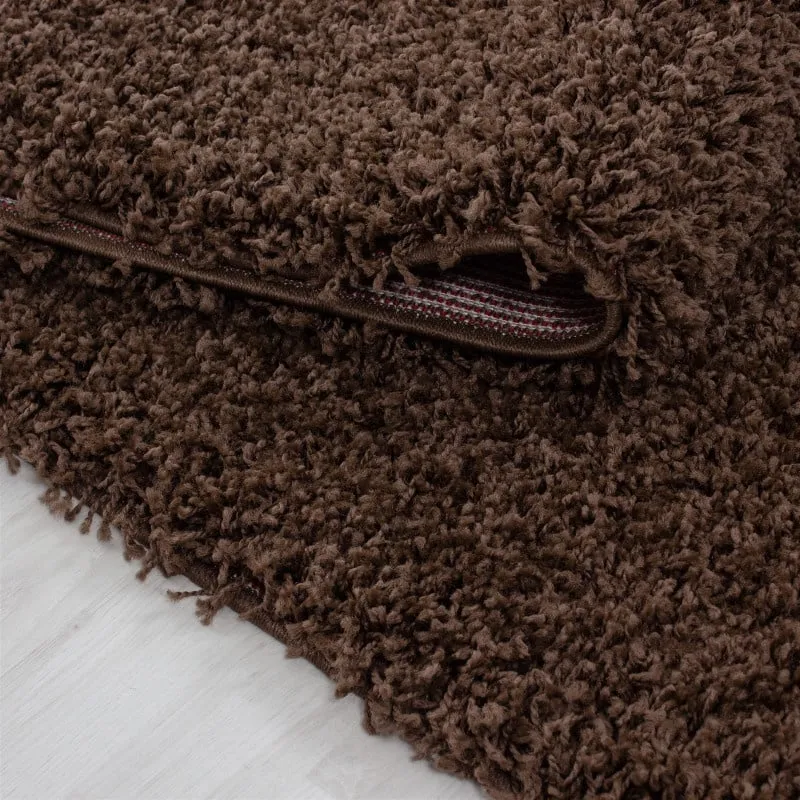 Hochflor Teppich - Life Braun