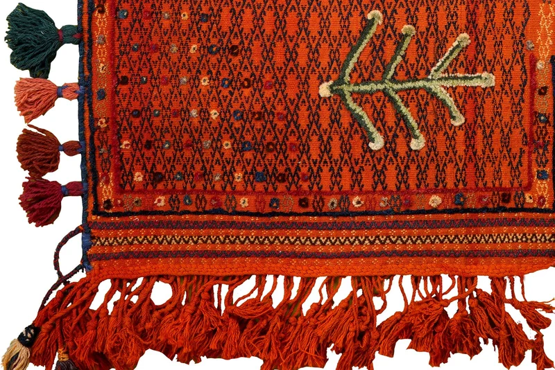 Sumak Sirdjan · Handgewebt – Orange, 160x155 cm