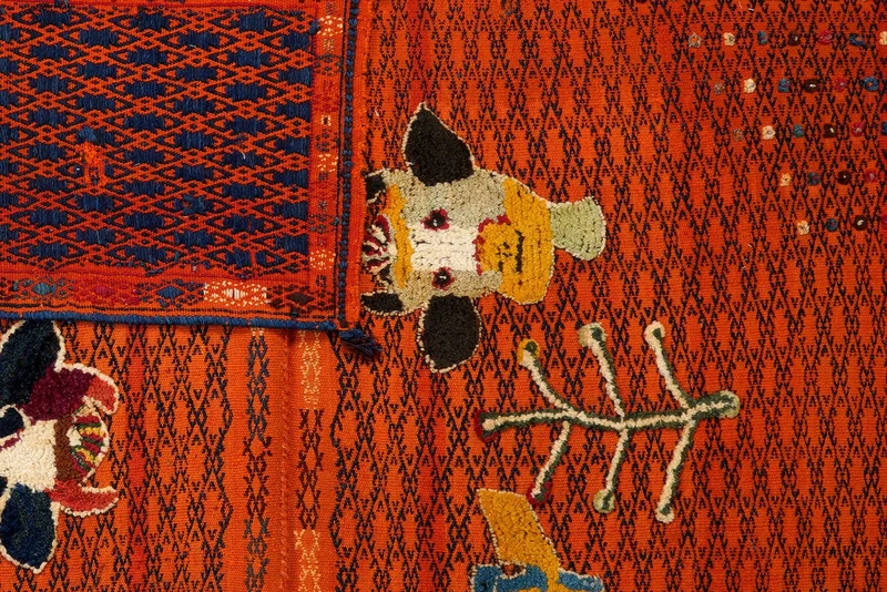 Sumak Sirdjan · Handgewebt – Orange, 160x155 cm