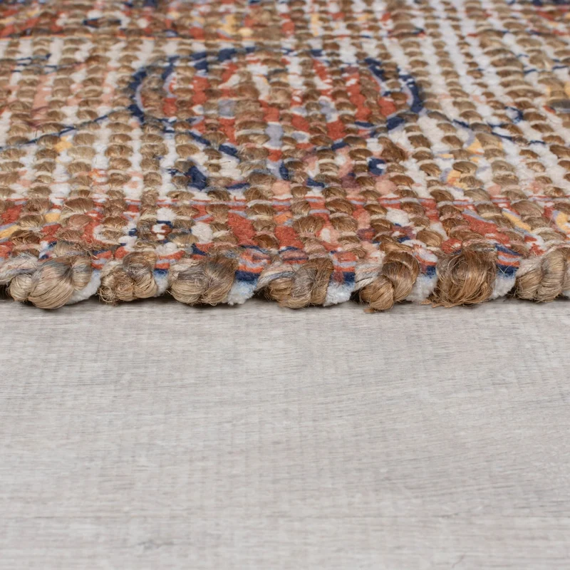 Jute Teppich - Mauro Vintage Braun Blau