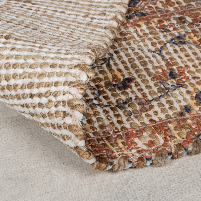 Jute Teppich - Mauro Vintage Braun Blau