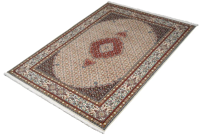Moud Mahi · Handgeknüpft – Beige, 233x155 cm