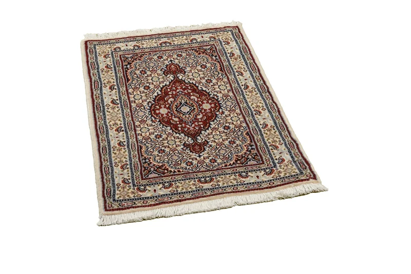 Moud Mahi · Handgeknüpft – Beige, 87x58 cm