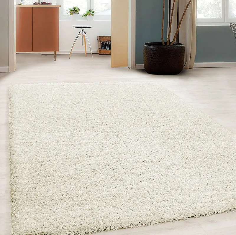 High Pile Rug - Solid White
